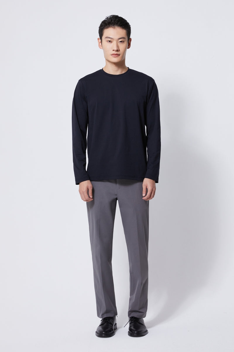 Direct From Brand,FYNE, FYNE Navy Moisture Absorption T-shirt, Blue, Medium-40-TagMLarge-42-TagLExtra Large-44-TagXL