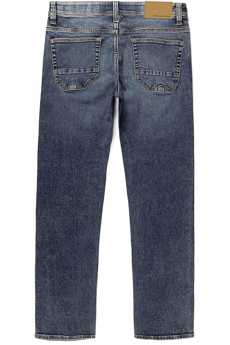 Wholesale,Projek Raw, Projek Raw Classic Indigo 5-Pocket Slim Straight Jeans, Blue, 38W-32L-Tag38