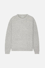 Kuwalla Light Grey Basketweave Crewneck Sweater