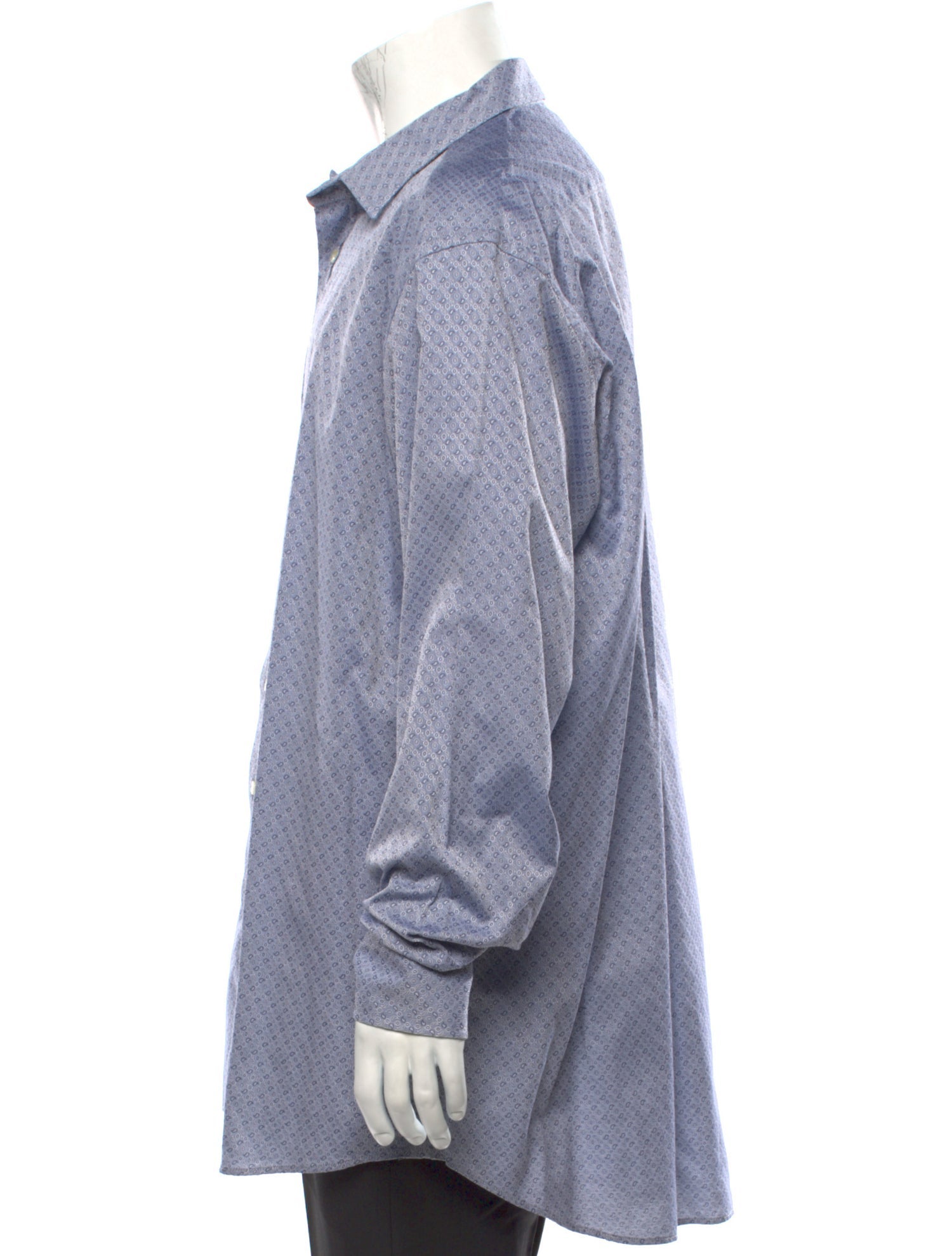 RealReal,Etro, Etro Blue Paisley Print Long Sleeve Dress Shirt, Blue, Extra Extra Large-52-TagXXL