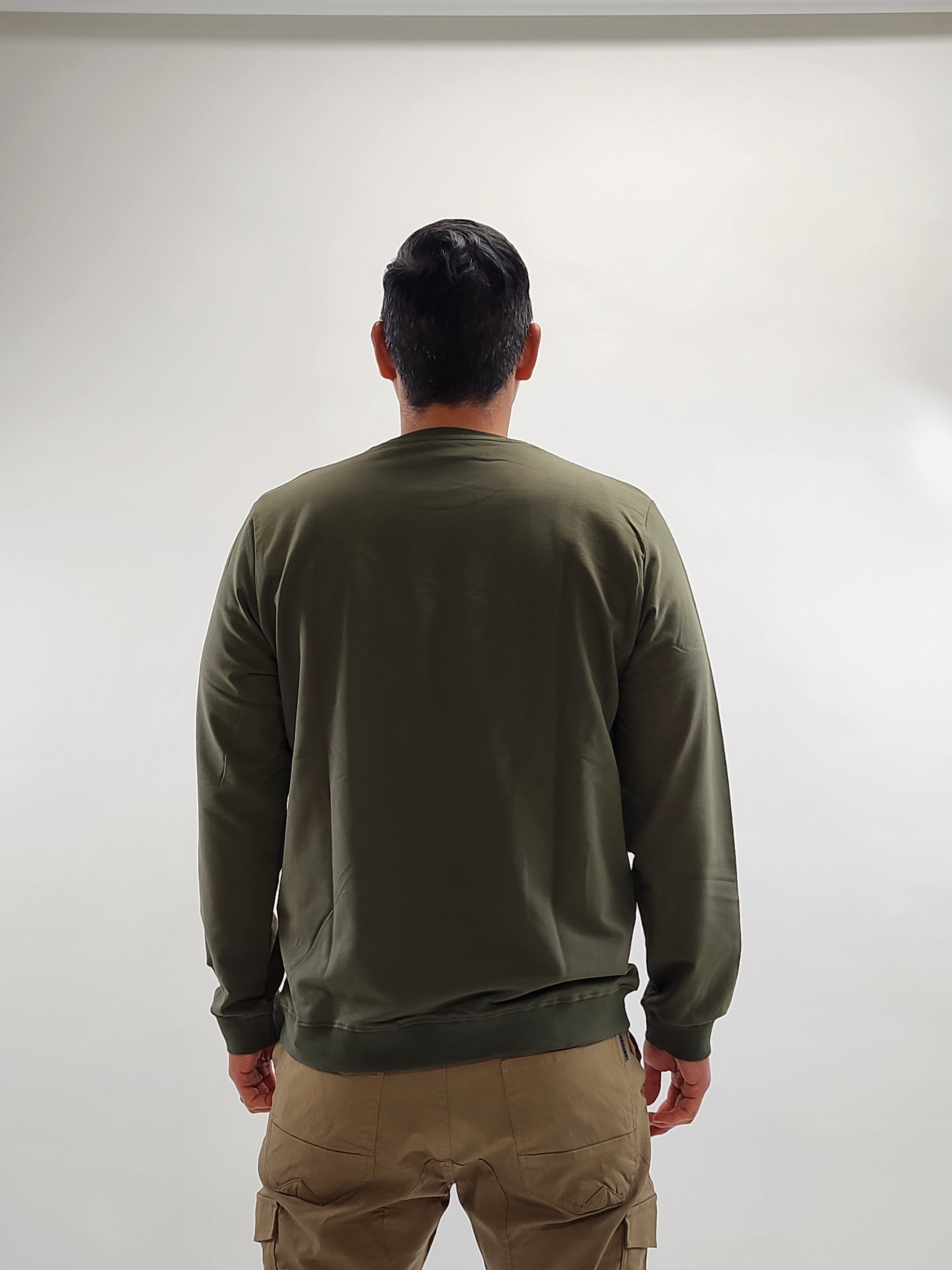 Wholesale,Jakamen, Jakamen Sage Green Textured Long Sleeve Sweatshirt, Green, Small-40-TagSMedium-42-TagMLarge-44-TagLLarge-46-TagXLExtra Large-48-TagXXL