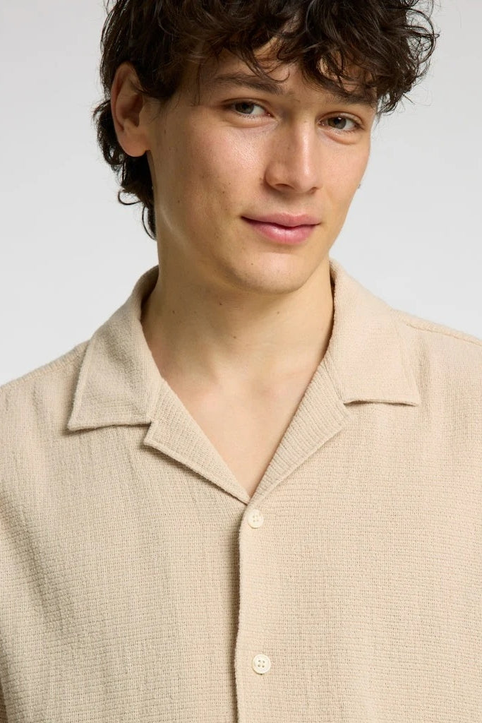 Wholesale,Selected Homme, Selected Homme Oatmeal Textured Shirt, Tan, Medium-46-TagMExtra Large-51-TagXLLarge-49-TagL