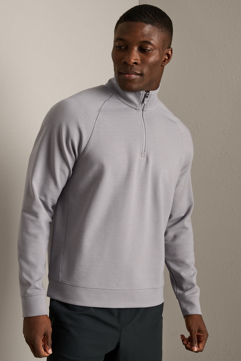 Wholesale,Rhone, Rhone Steel Grey 1/4 Zip Raglan Shoulder Pullover, Grey, Medium-44-TagM