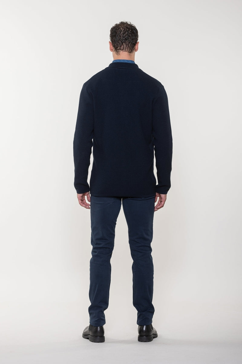 Wholesale,American Heritage, American Heritage Navy Jacquard Sweater Cardigan, Blue, Small-42-TagSMedium-44-TagMLarge-46-TagLExtra Large-46-TagXLExtra Extra Large-50-TagXXL