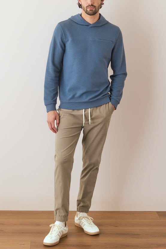 Wholesale,Marine Layer, Marine Layer Blue Waffle Hoodie with Hidden Chest Pocket, Blue, Small-40-TagSMedium-42-TagMLarge-44-TagLExtra Large-48-TagXL