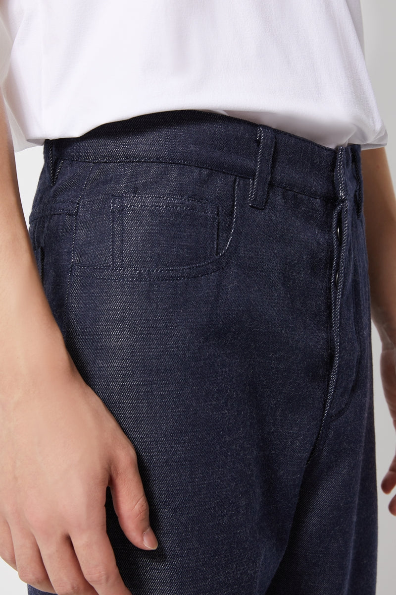 Direct From Brand,FYNE, FYNE Navy Temperature Control Denim Pants, Blue, 34W-30L-TagL