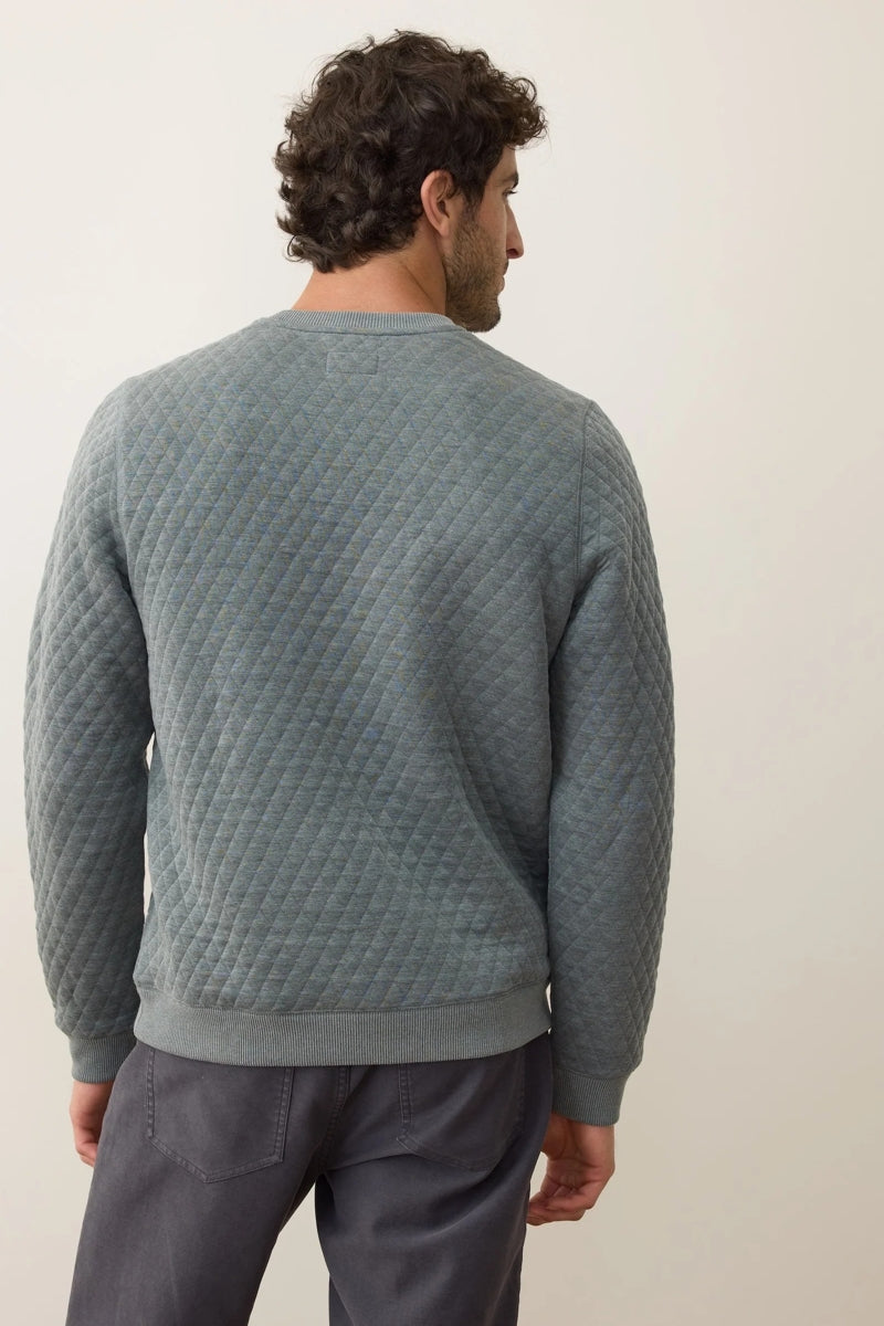 Wholesale,Marine Layer, Marine Layer Dusty Pine Corbet Quilted Sweatshirt, Green, Small-42-TagS