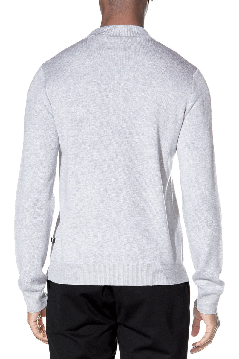 Wholesale,Civil Society, Civil Society Heather Grey Knit Full Placket Sweater Shirt, Grey, Small-40-TagSMedium-42-TagMLarge-44-TagLExtra Large-46-TagXLExtra Extra Large-48-TagXXL