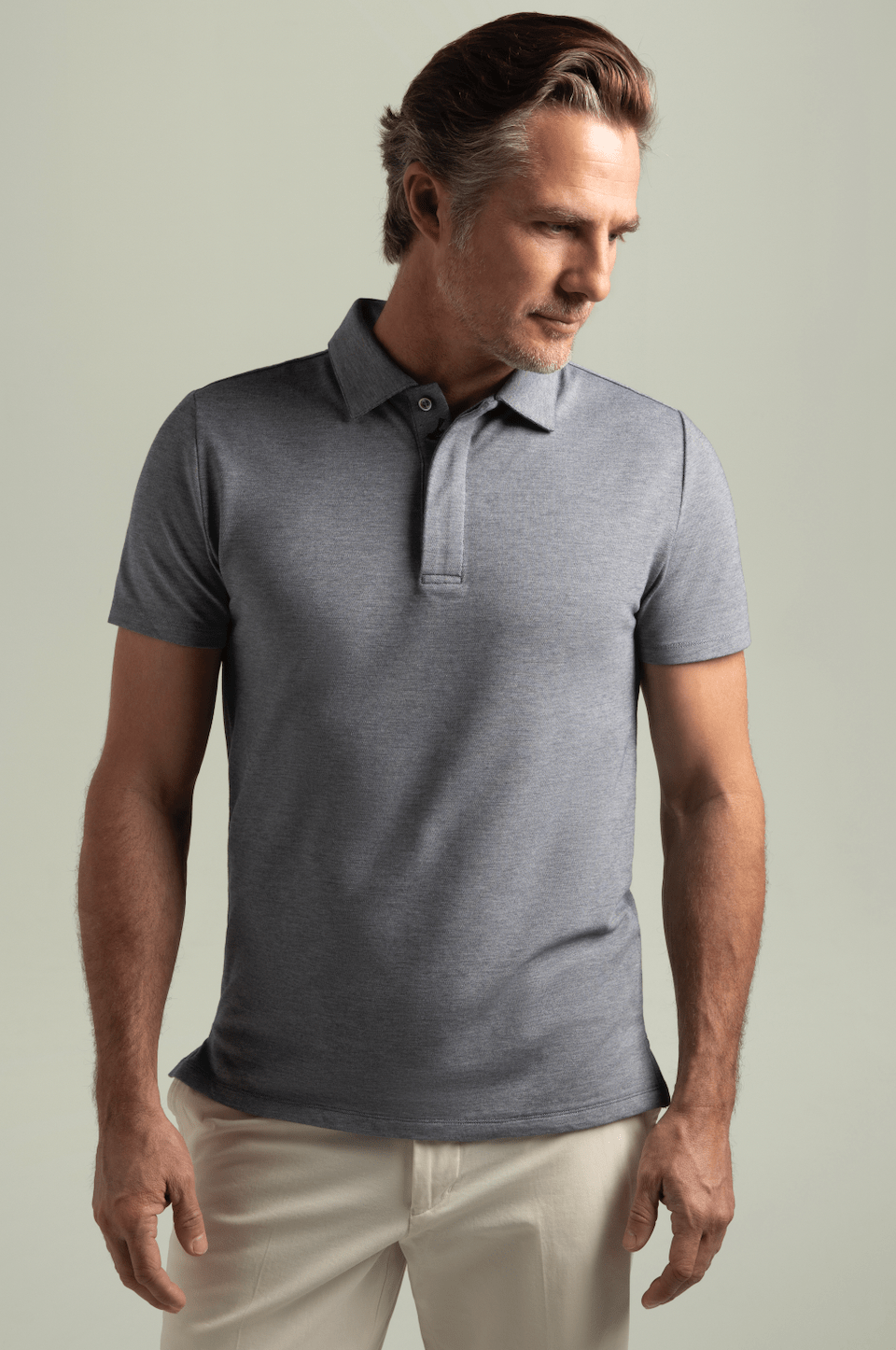 Brand Partner,HyperNatural, HyperNatural Midnight Navy Premium Bio-performance Matterhorn Slim Fit Oxford Micro-Pique Polo with Hyper-Cool Jade, Blue, Large-43-TagL