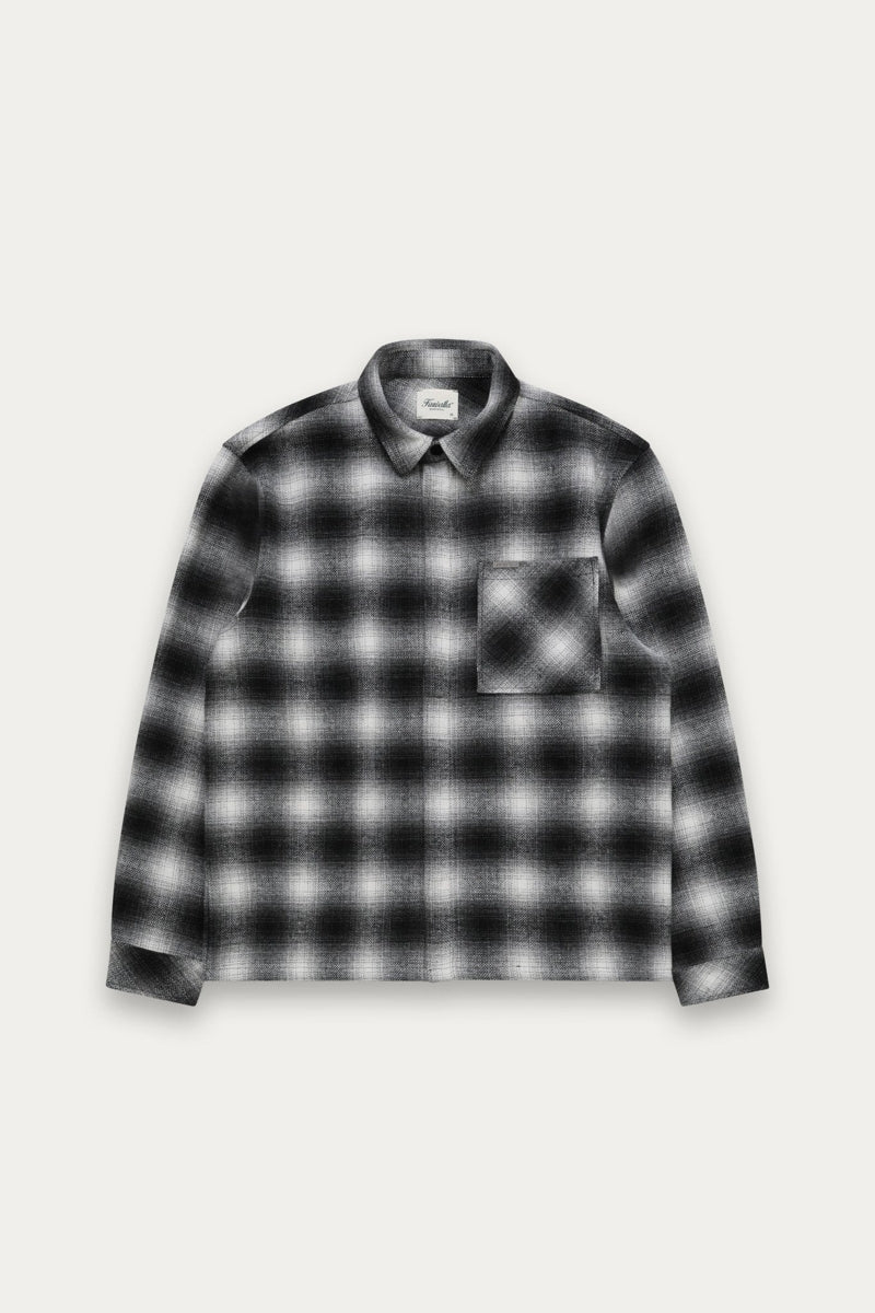Wholesale,Kuwalla, Kuwalla Black Plaid Wool Blend Overshirt, Black, Extra Extra Large-51-TagXXL