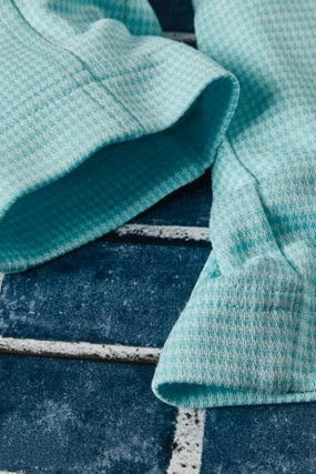 Wholesale,Nicoby Age of Wisdom, Nicoby Age of Wisdom Turquoise Houndstooth Quarter Zip Pullover, Blue, Small-41-TagSMedium-44-TagMLarge-46-TagLExtra Large-48-TagXLExtra Extra Large-51-TagXXL