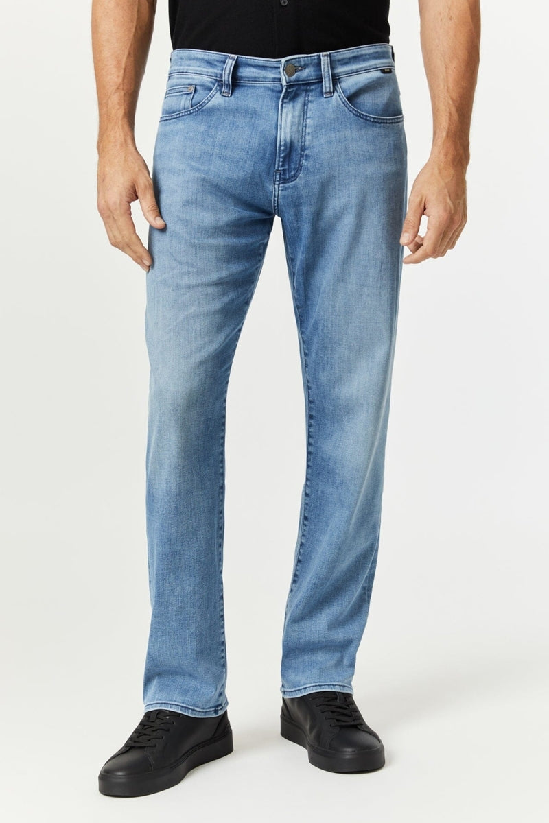 Wholesale,Mavi, Mavi Light Tonal Brushed Supermove Zach Straight Leg Jeans, Blue, 38W-30L-Tag38