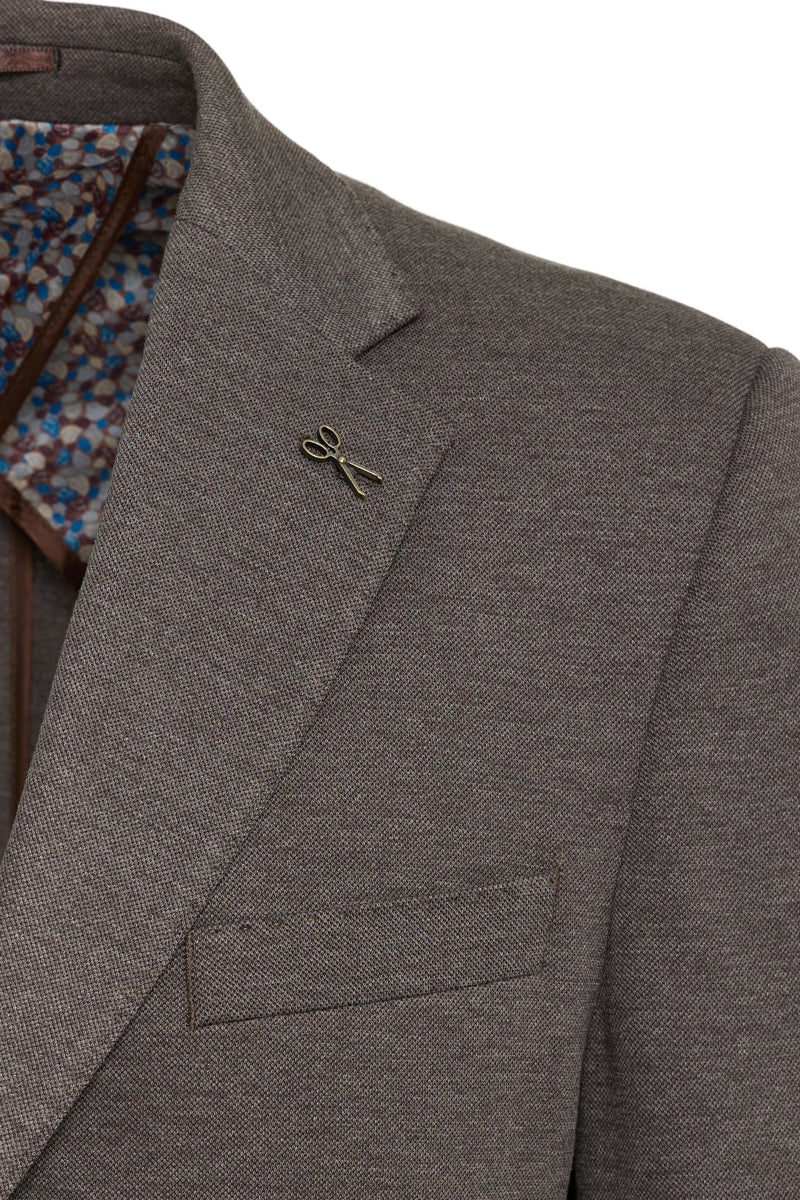 Wholesale,Luchiano Visconti, Luchiano Visconti Coffee Knit Pique Performance Blazer, Brown, Large-42-Tag42Large-44-Tag44Extra Large-46-Tag46Extra Extra Large-48-Tag48Small-38-Tag38Medium-40-Tag40