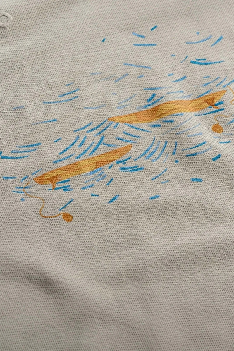 Wholesale,KAFT, KAFT Beige Surfboard Design Print T-Shirt, Tan, Extra Large-49-TagXL