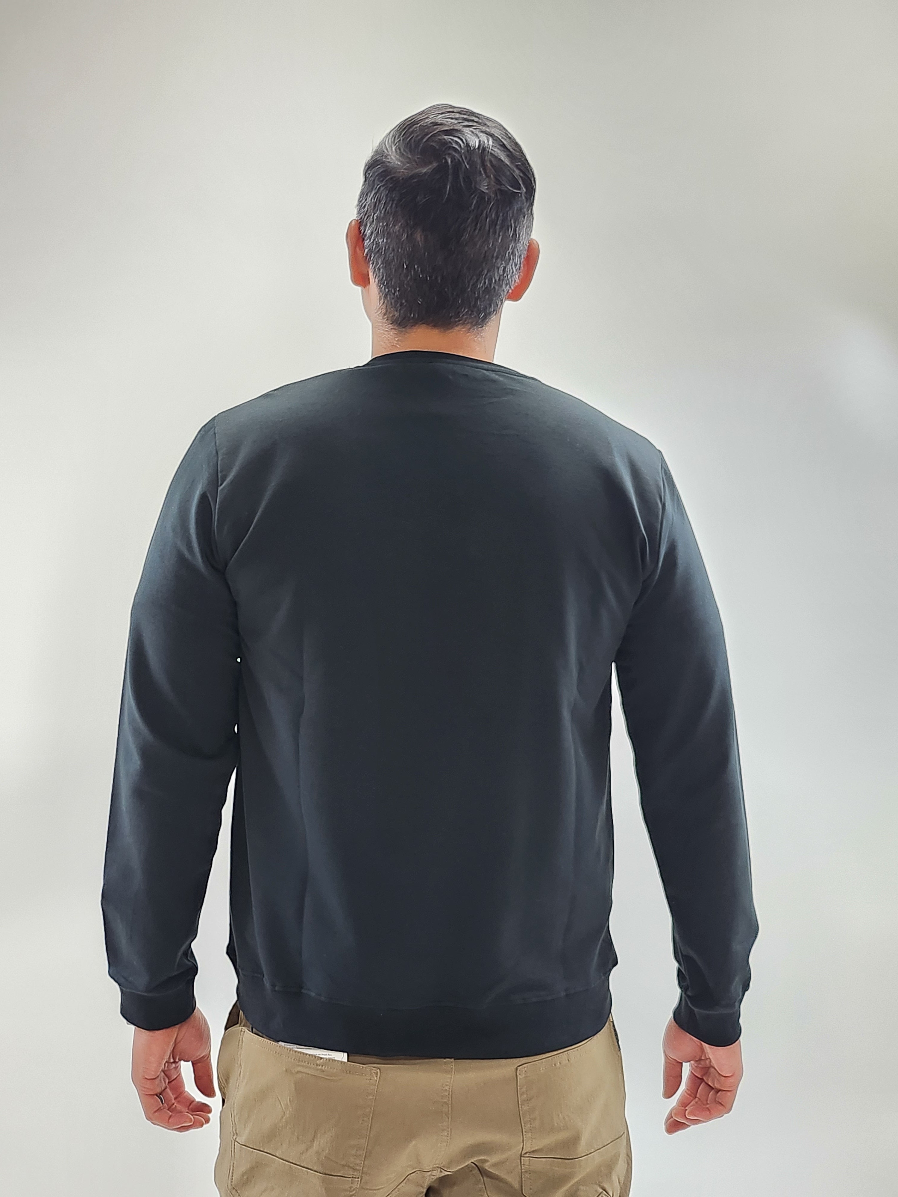 Wholesale,Jakamen, Jakamen Black Graphic Print Long Sleeve Sweatshirt, Black, Large-44-TagL