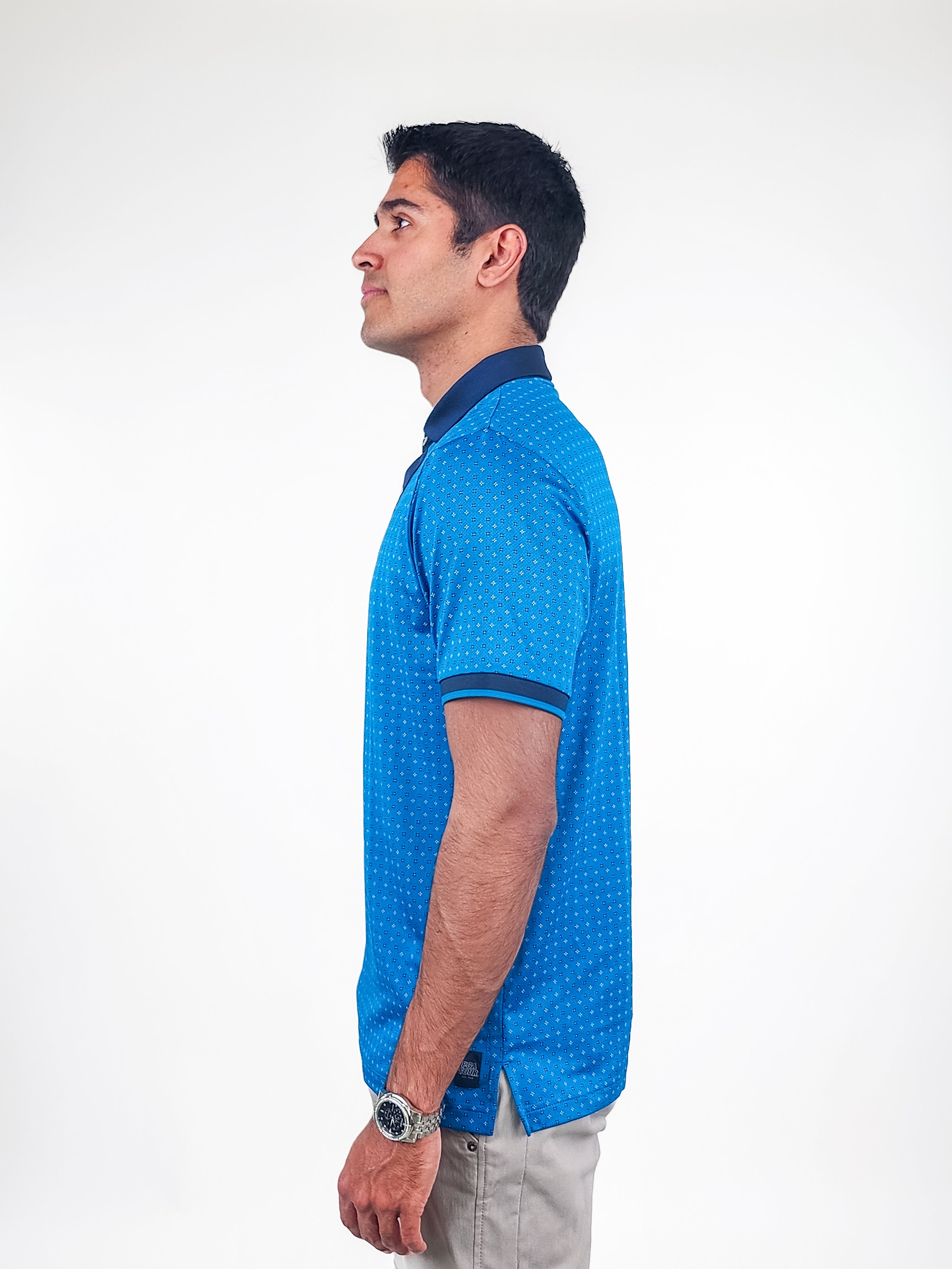 Other,PGA Tour, PGA Tour Teal Performance Polo, Blue, Medium-42-TagM