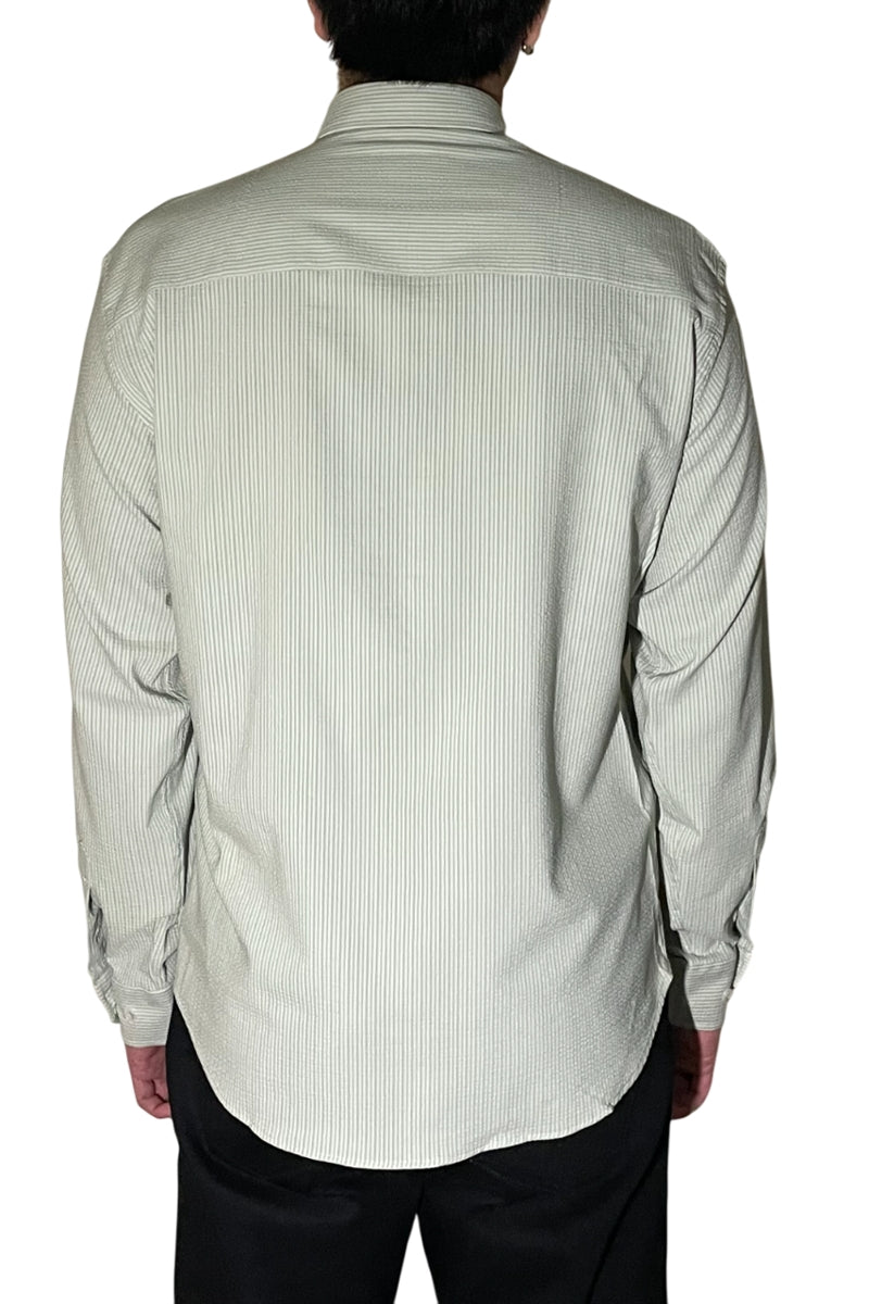 Wholesale,Mizumi, Mizumi Mint Striped Textured Button Up Shirt, Green, Small-41-TagSMedium-44-TagMLarge-46-TagLExtra Large-48-TagXLExtra Extra Large-50-TagXXL