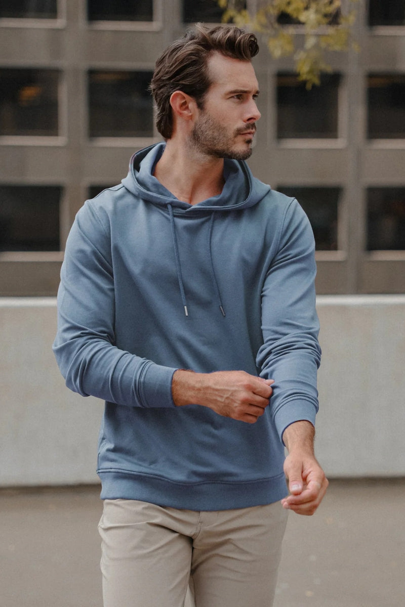 Wholesale,CUTS, CUTS Cadet Blue French Terry Hoodie, Blue, Medium-44-TagMLarge-46-TagLExtra Large-50-TagXL