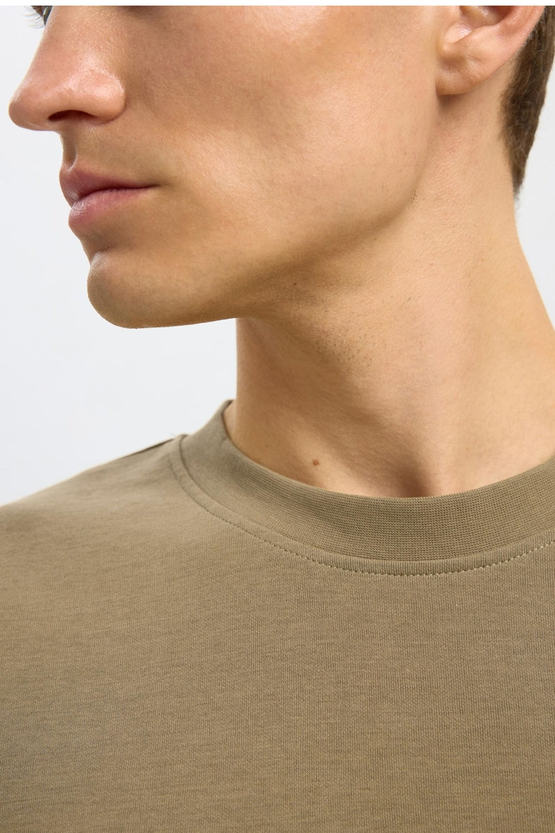 Wholesale,Selected Homme, Selected Homme Olive Dropped Shoulders T-Shirt, Green, Medium-46-TagM