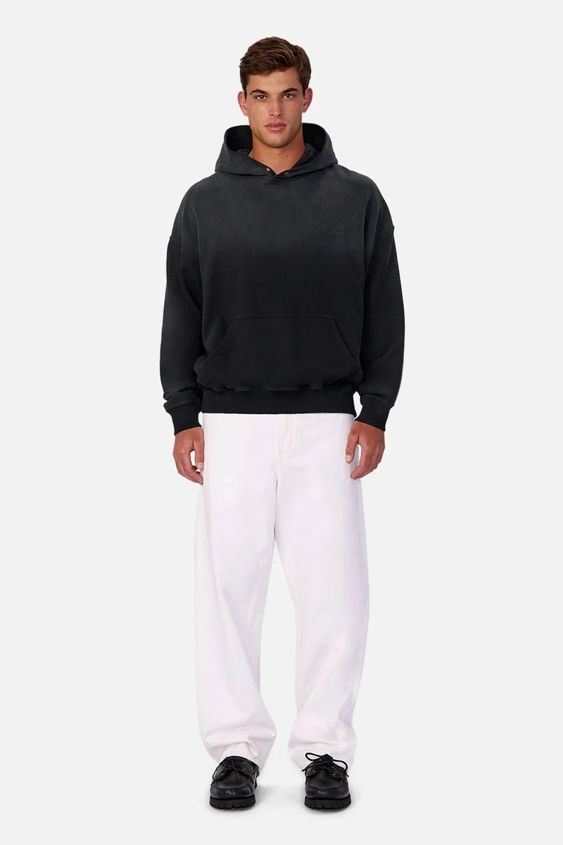 Wholesale,INDUSTRIE AUSTRALIA, INDUSTRIE AUSTRALIA Washed Black Snap Neck Hoodie, Black, Large-54-TagL
