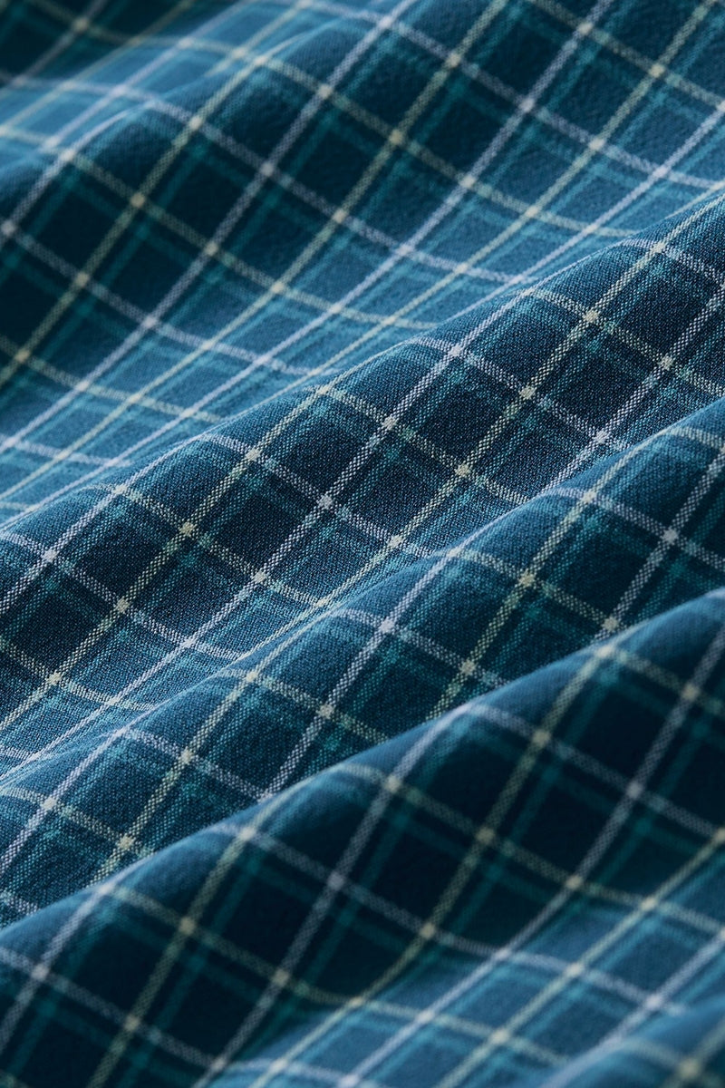 Wholesale,Mizzen + Main, Mizzen + Main Sea Green Plaid Trim No Tuck Dress Shirt, Green, Large-46-TagL