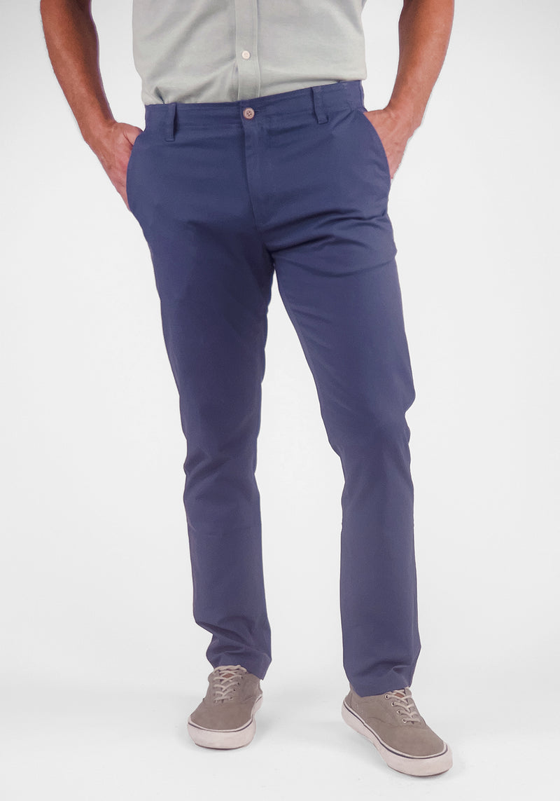 Brand Partner,Tailor Vintage, Tailor Vintage Indigo Airotec Slim Fit Cotton/Nylon Chino Pant, Blue, 30W-32L-Tag30