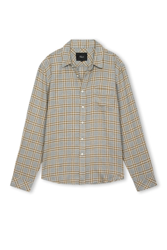 Wholesale,Rails, Rails Tan/Grey Brushed Luxe Melange Plaid Shirt, Tan, Medium-45-TagMLarge-47-TagLExtra Large-50-TagXL