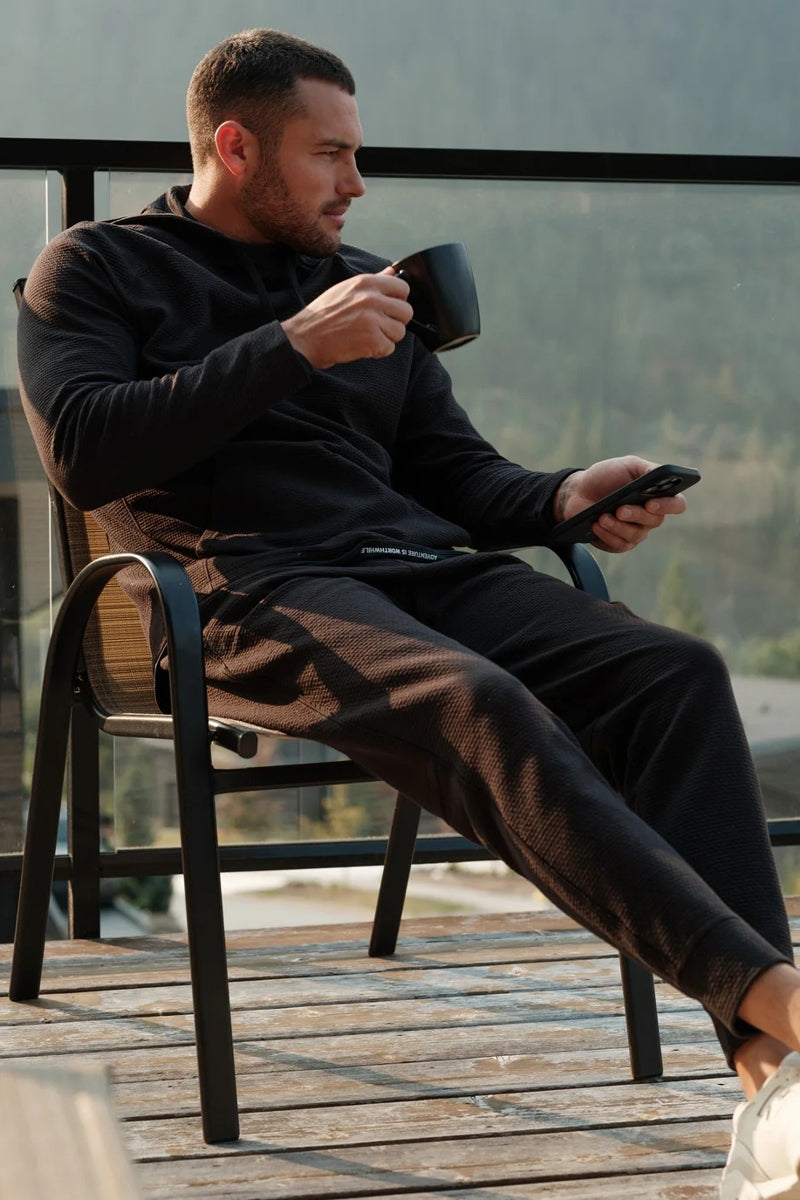 Wholesale,Rhone, Rhone Black Tech Ultrasoft Textured Jogger, Black, 34W-30L-TagL