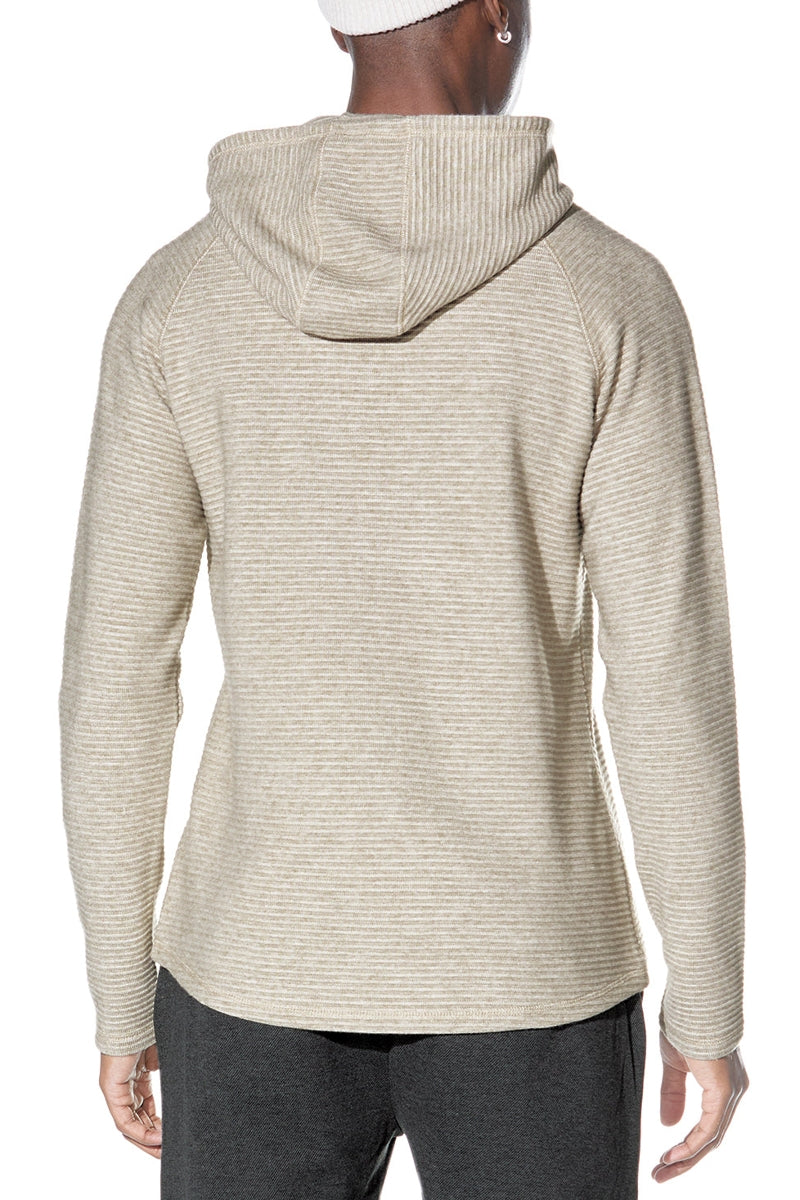 Wholesale,Civil Society, Civil Society Heather Khaki Two-ply Knit Hoodie, Tan, Large-44-TagL