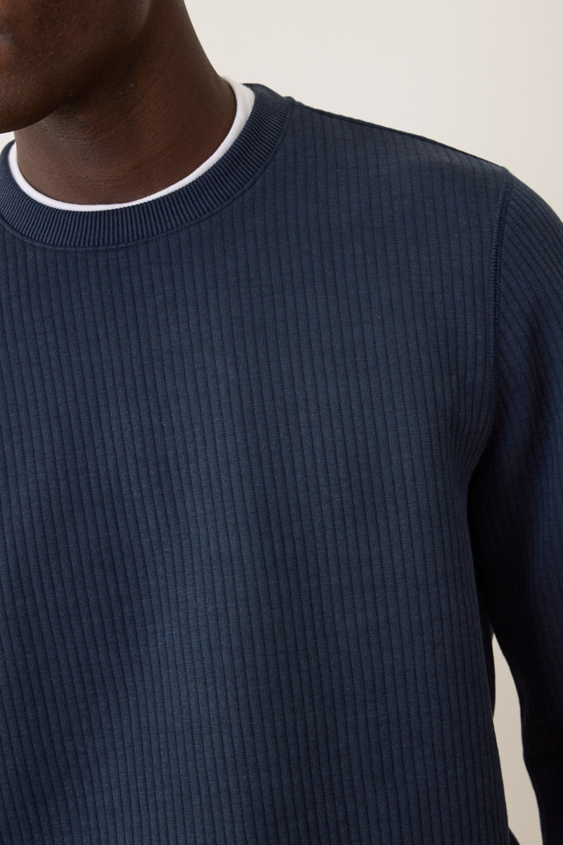 Wholesale,Marine Layer, Marine Layer Navy Corbet Vertical Quilted Sweatshirt, Blue, Extra Extra Large-52-TagXXL