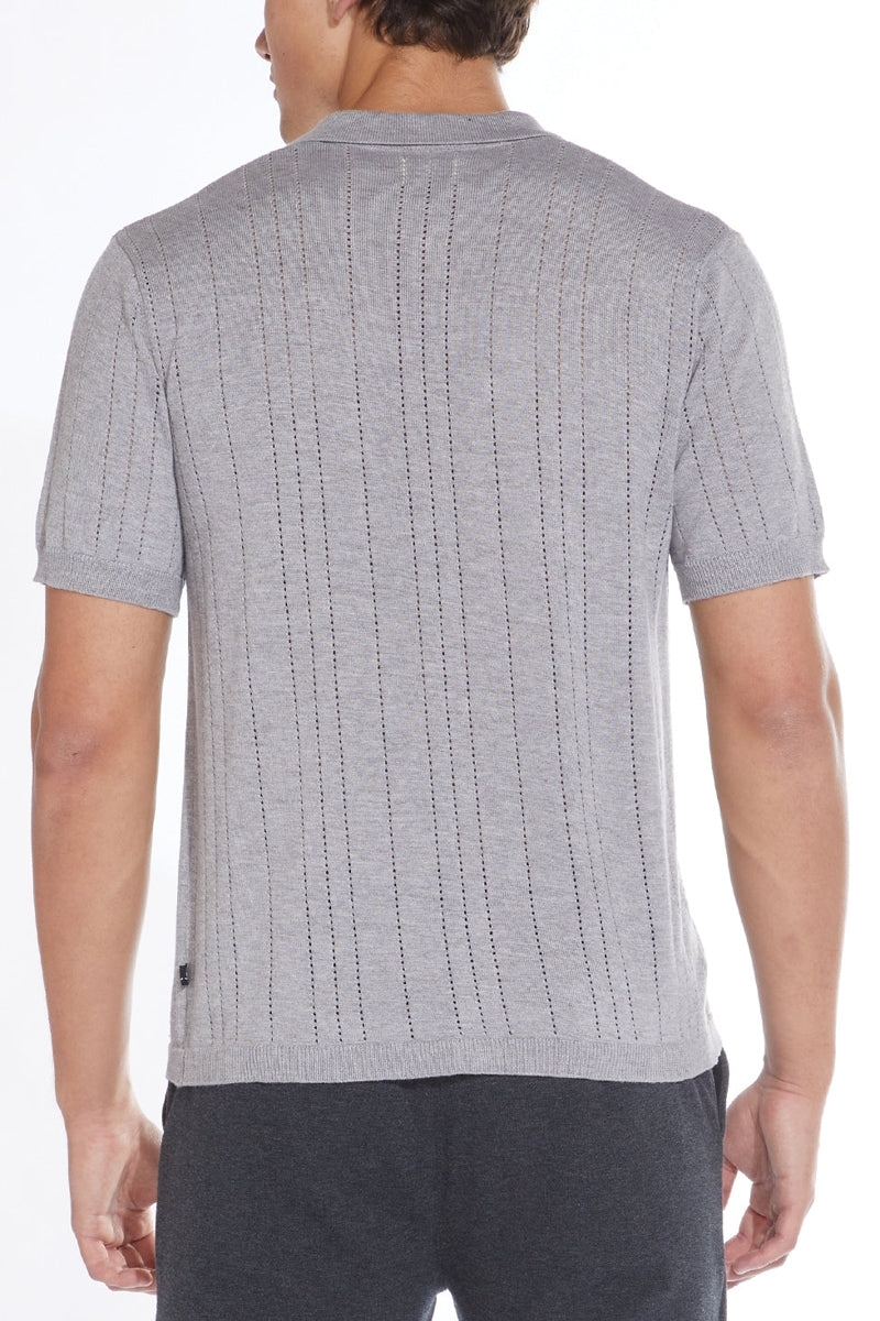 Wholesale,Civil Society, Civil Society Heather Grey Jersey Sweater Knit Shirt, Grey, Extra Large-46-TagXL