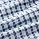 Mizzen + Main Blue/Green Plaid Trim Four-way Stretch Long Sleeve Leeward Dress Shirt