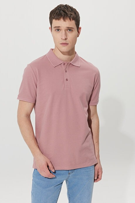 Wholesale,Altinyildiz Classics, Altinyildiz Classics Dried Rose Textured Collar Knit Polo, Pink, Small-39-TagS