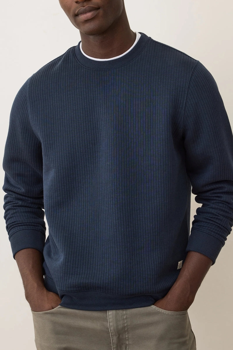 Wholesale,Marine Layer, Marine Layer Navy Corbet Vertical Quilted Sweatshirt, Blue, Extra Large-50-TagXL