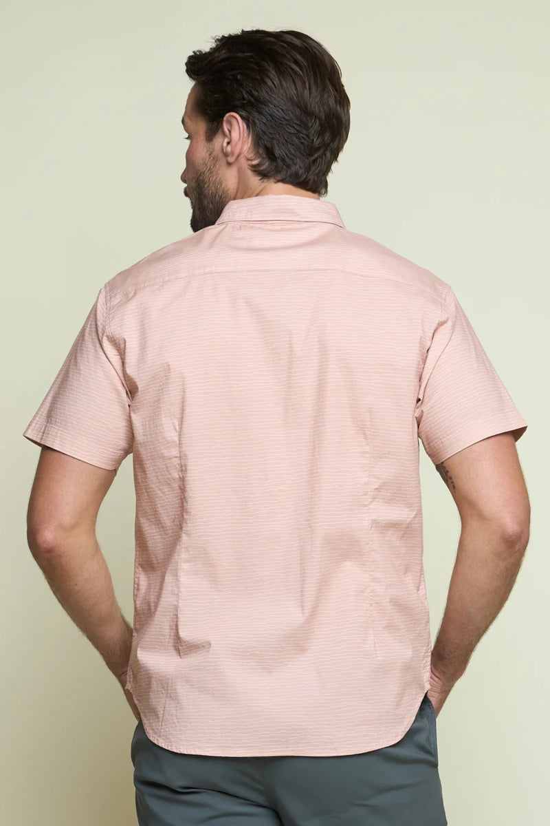 Wholesale,Fundamental Coast, Fundamental Coast Rose Wave Stripe Shirt, Pink, Medium-44-TagMLarge-47-TagLExtra Large-50-TagXL
