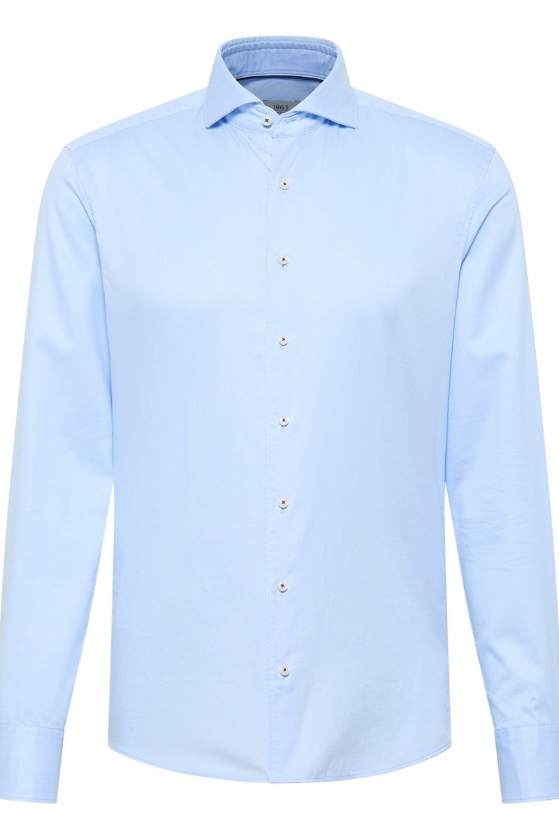 Wholesale,1863 by Eterna, 1863 by Eterna Light Blue Soft Luxury Slim Fit Shirt, Blue, Medium-42-Tag15.5