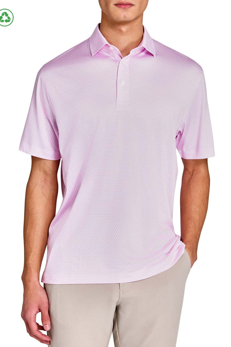 Faire,CON.STRUCT, CON.STRUCT Pink Dot Chain Recycled Polo, Pink, Large-46-TagL