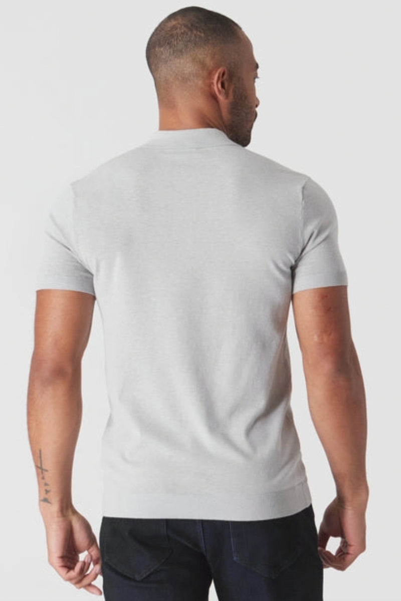 True Classic Light Heather Grey Short Sleeve Polo