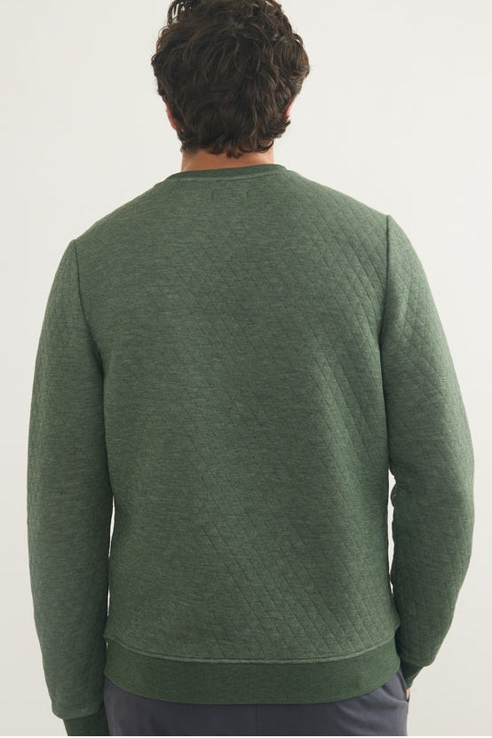 Wholesale,Marine Layer, Marine Layer Olive Corbet Quilted Sweatshirt, Green, Medium-42-TagM