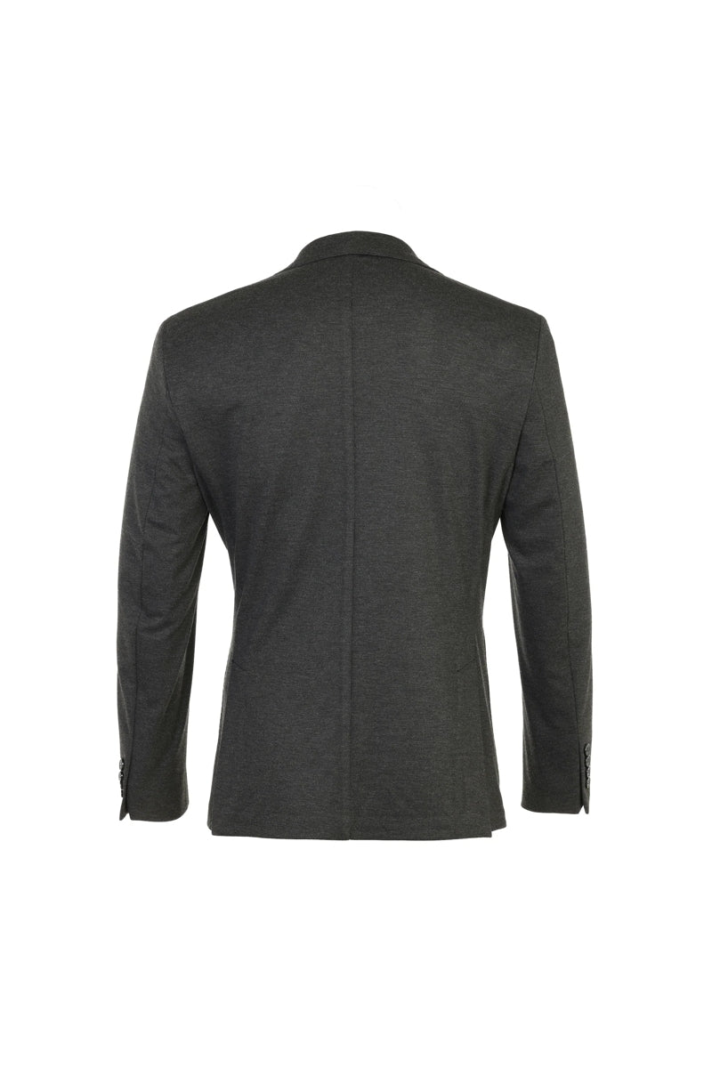 Wholesale,Luchiano Visconti, Luchiano Visconti Grey Melange Knit Blazer, Grey, Small-38-Tag38Medium-40-Tag40Large-42-Tag42Large-44-Tag44