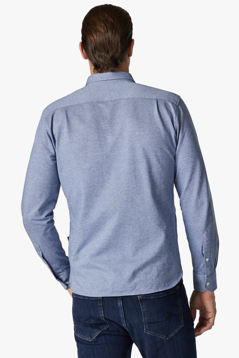 Wholesale,34 Heritage, 34 Heritage Indigo Star Print Jacquard Shirt, Blue, Large-48-TagL