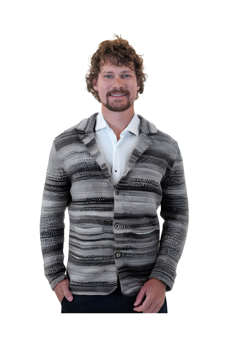 Wholesale,Mizumi, Mizumi Grey/Black Cardigan, Grey, Medium-44-TagMLarge-46-TagLExtra Large-48-TagXLExtra Extra Large-50-TagXXL