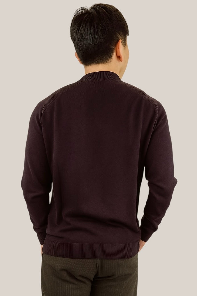 Wholesale,Jakamen, Jakamen Wine Quarter Zip Pullover, Purple, Large-44-TagM