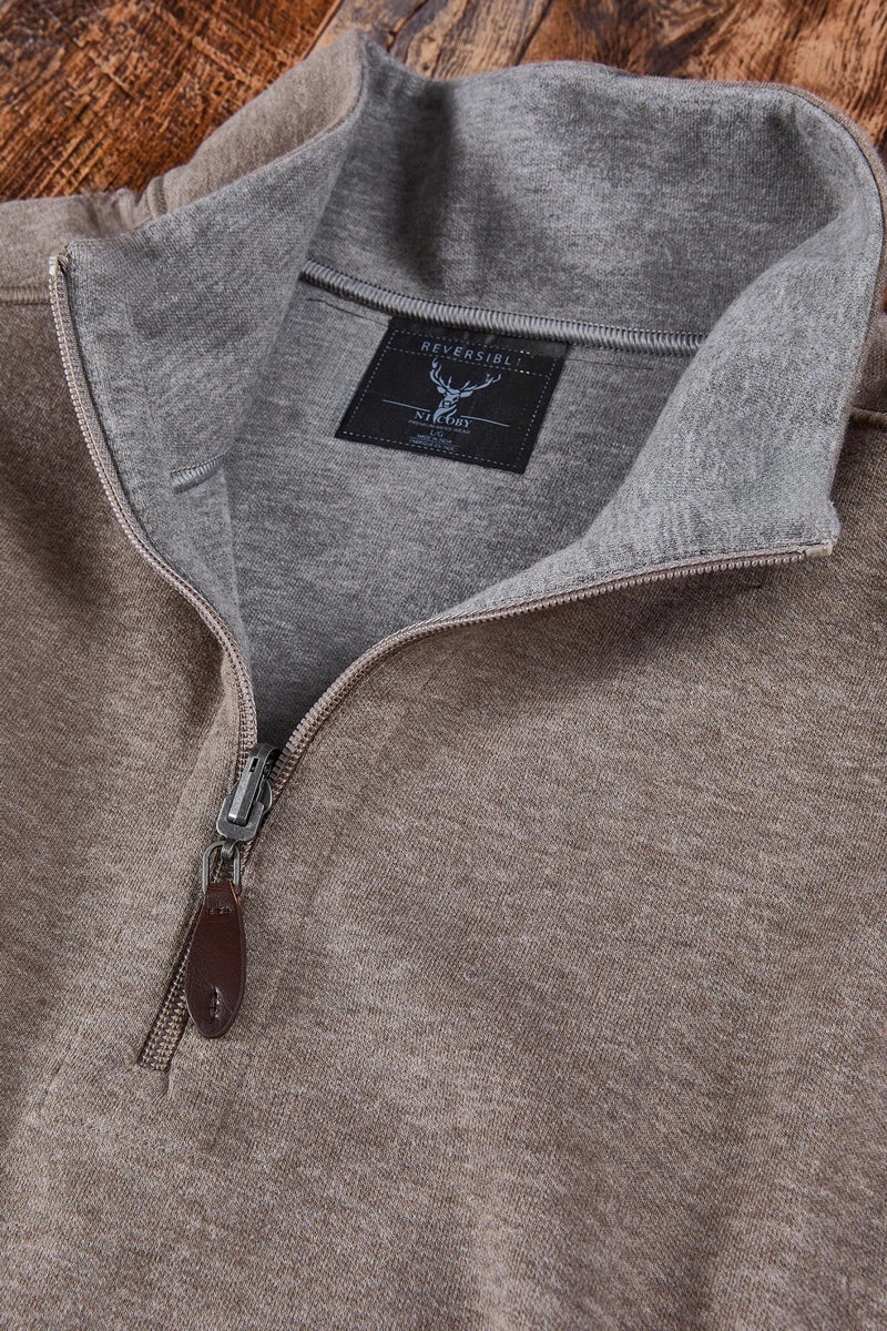 Wholesale,Nicoby Age of Wisdom, Nicoby Age of Wisdom Oatmeal Qtr Zip Pullover, Tan, Large-46-TagL
