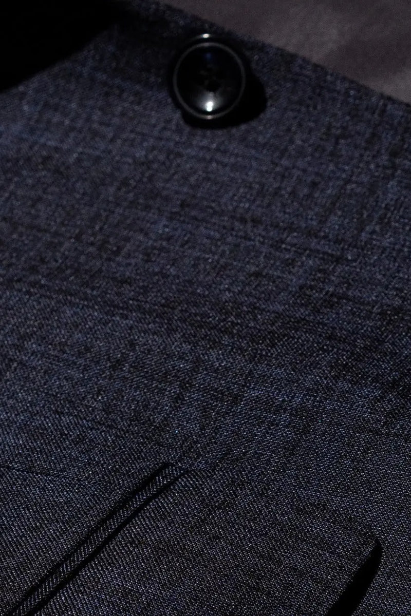 Wholesale,Eight X, Eight X Blue Twill Textured Slim Blazer, Blue, Large-42-Tag42Extra Extra Large-48-Tag48Extra Large-46-Tag46
