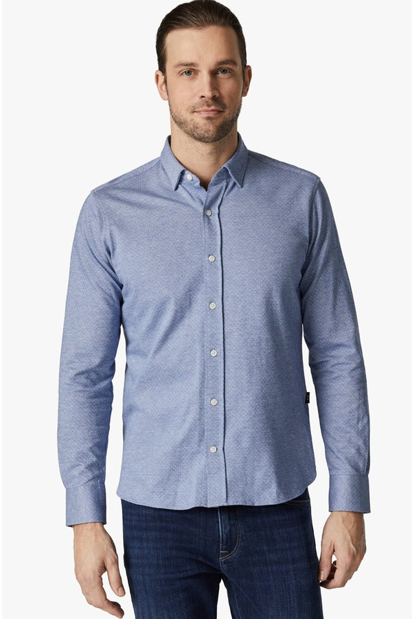 34 Heritage Indigo Star Print Jacquard Shirt