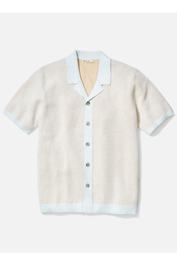 Wholesale,Marine Layer, Marine Layer Light Aqua Two-tone Textured Sweater Knit Shirt, Blue, Medium-43-TagMLarge-46-TagLExtra Large-48-TagXLSmall-40-TagS