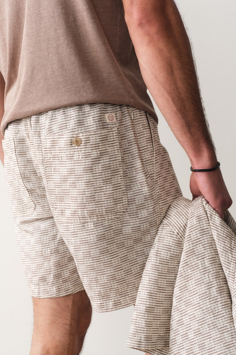 Wholesale,Marine Layer, Marine Layer Natural/Brown Check Textured Resort 6