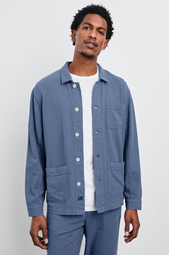 Wholesale,Rails, Rails Washed Blue Twill Overshirt, Blue, Large-48-TagL