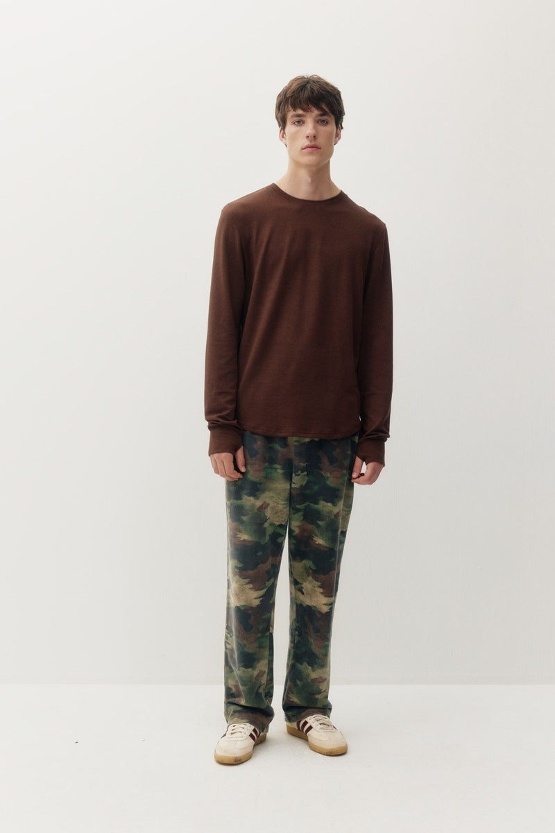 Wholesale,Kuwalla, Kuwalla Melange Brown Crewneck Uppercut Tee, Brown, Small-40-TagSMedium-42-TagMLarge-44-TagLExtra Large-46-TagXLExtra Extra Large-48-TagXXL